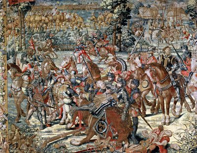 Die Schlacht von Pavia. Die Gefangennahme von Franz I. (1494-1547) 24. Februar 1525 von Bernard van Orley